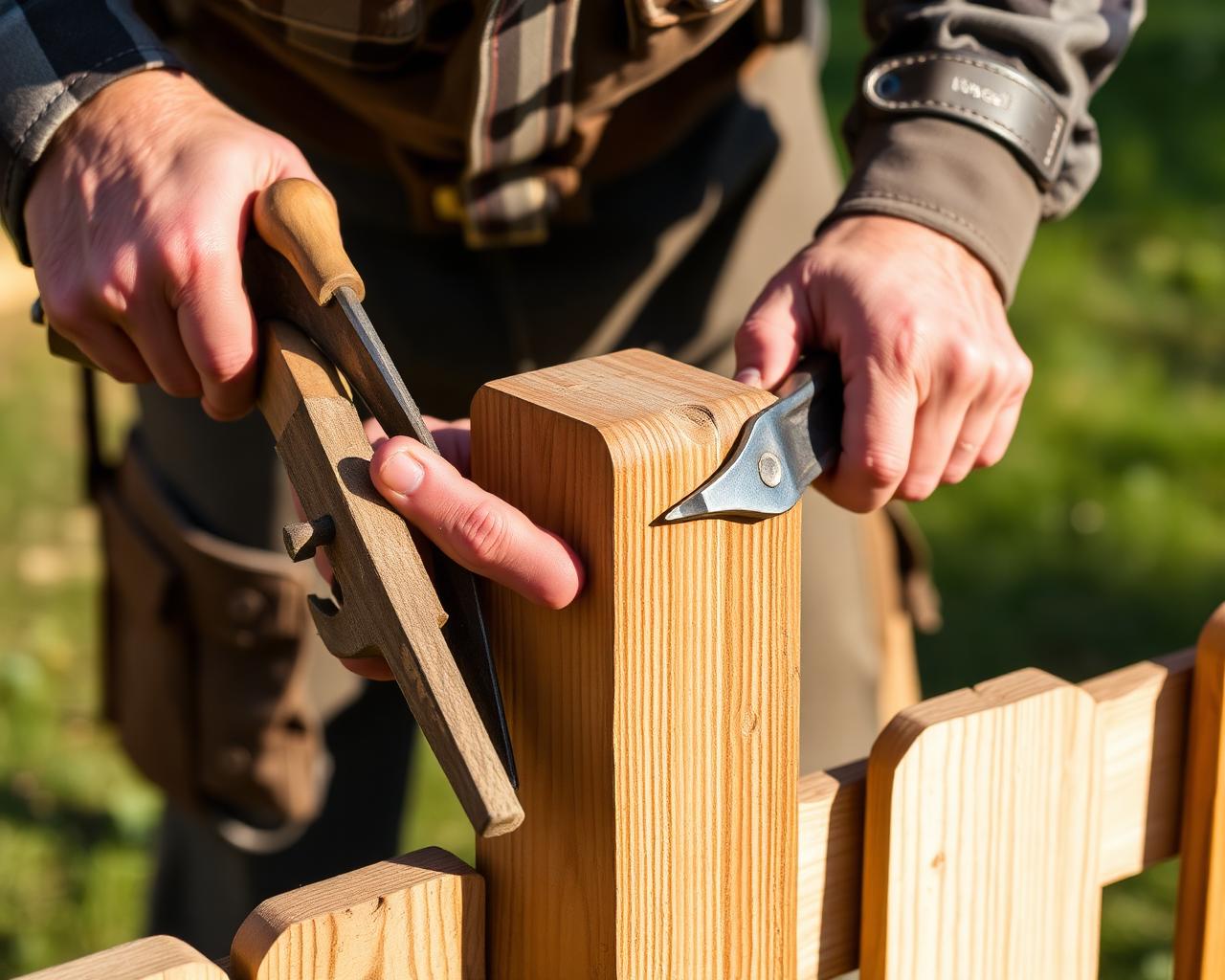 Hand-finished post detail
